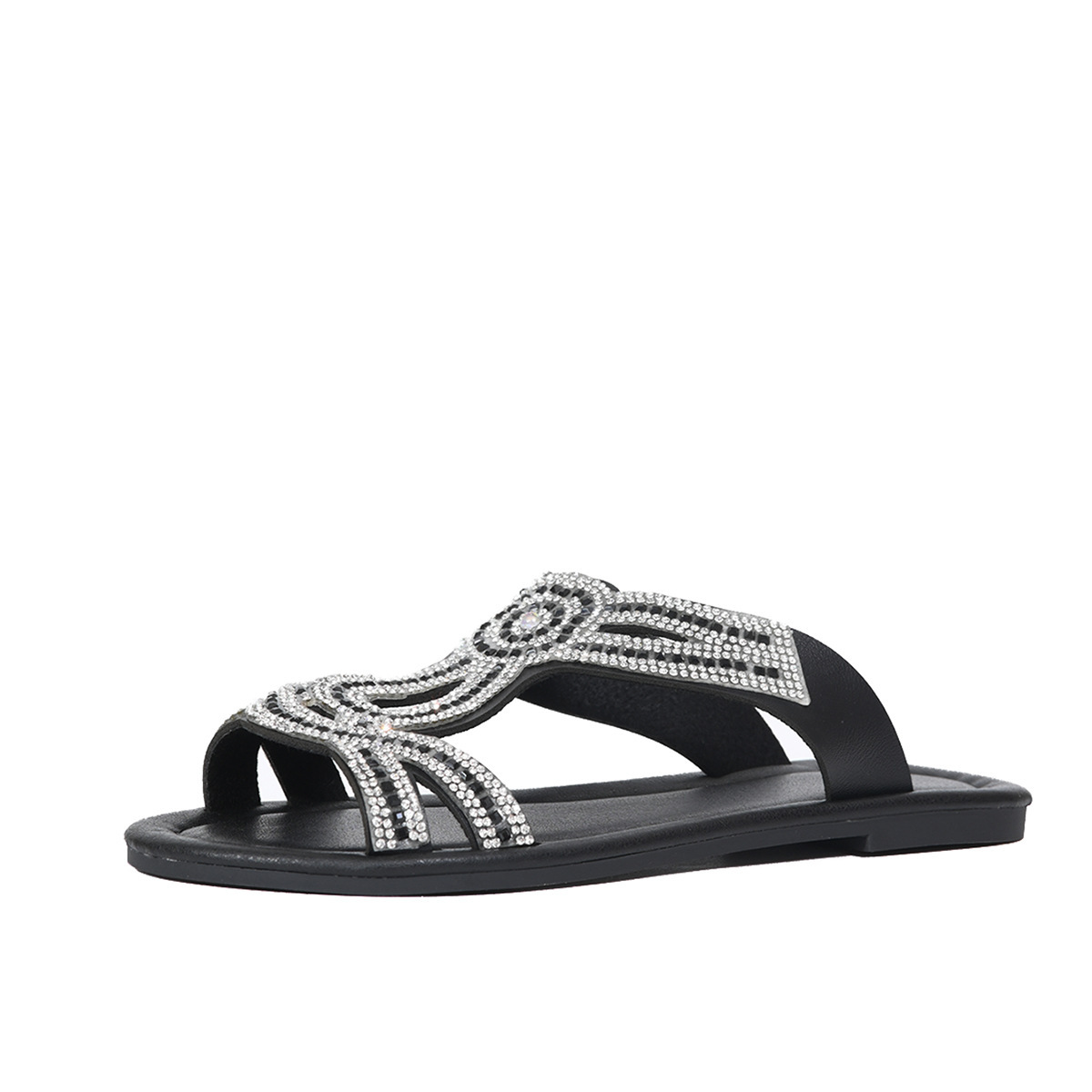 Women's Sparkling Slip-On Sandals for Beach, Outings, Parties