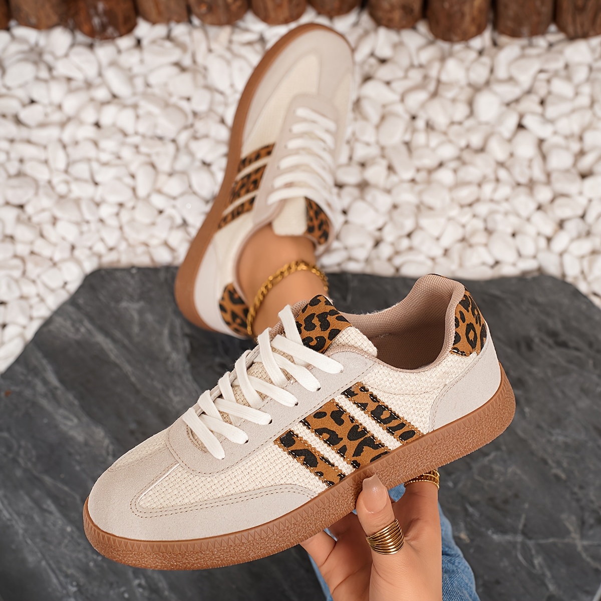Women's Retro Leopard Sneakers for All-Season