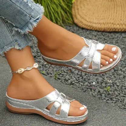 Women's Comfortable Platform Wedge Heel Slip-On Sandals
