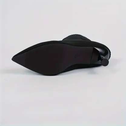 Women's Elegant Knitted High-Heel Ankle Boot