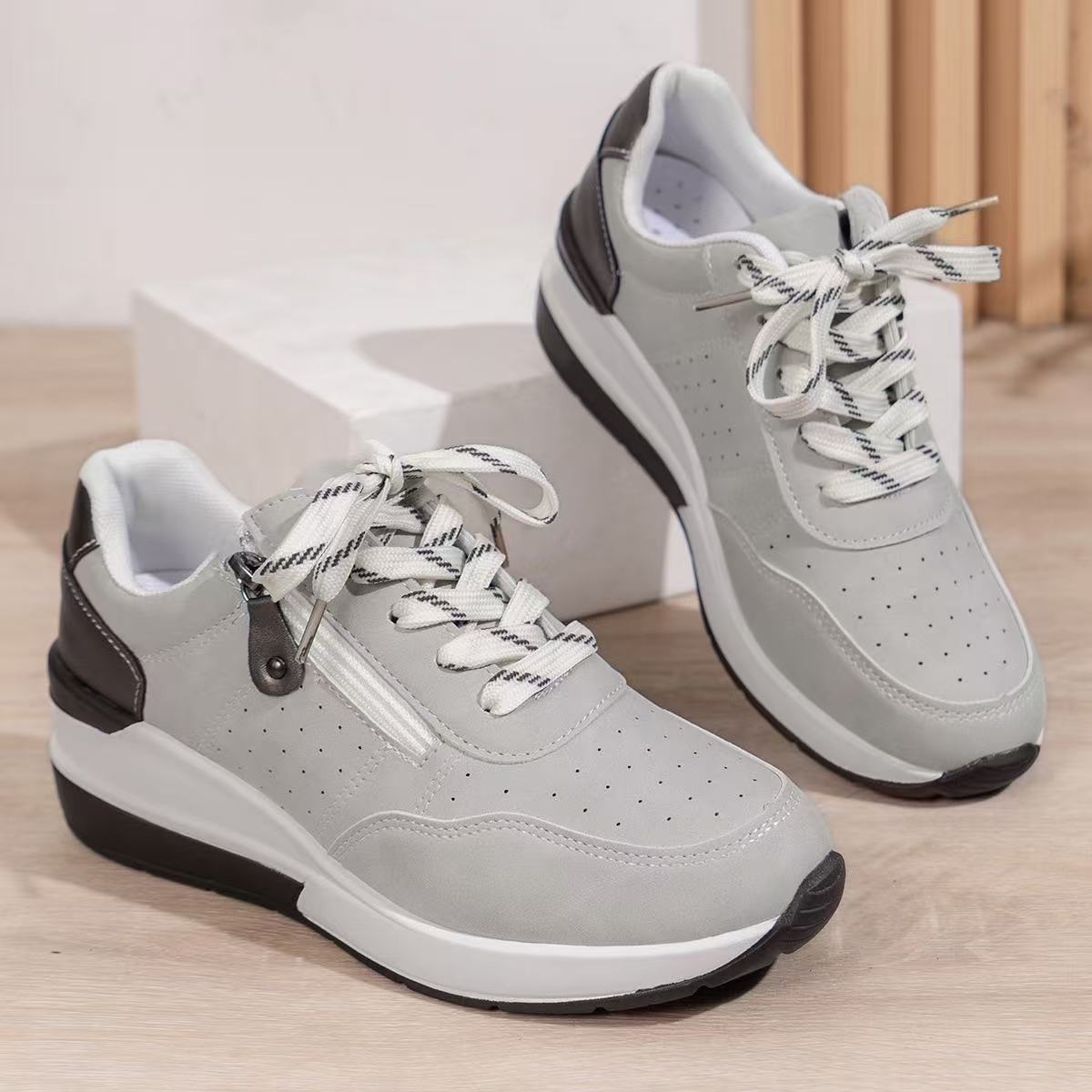 Women's Fashion Wedge Orthopedic Sneakers Outdoor Walking Trainers