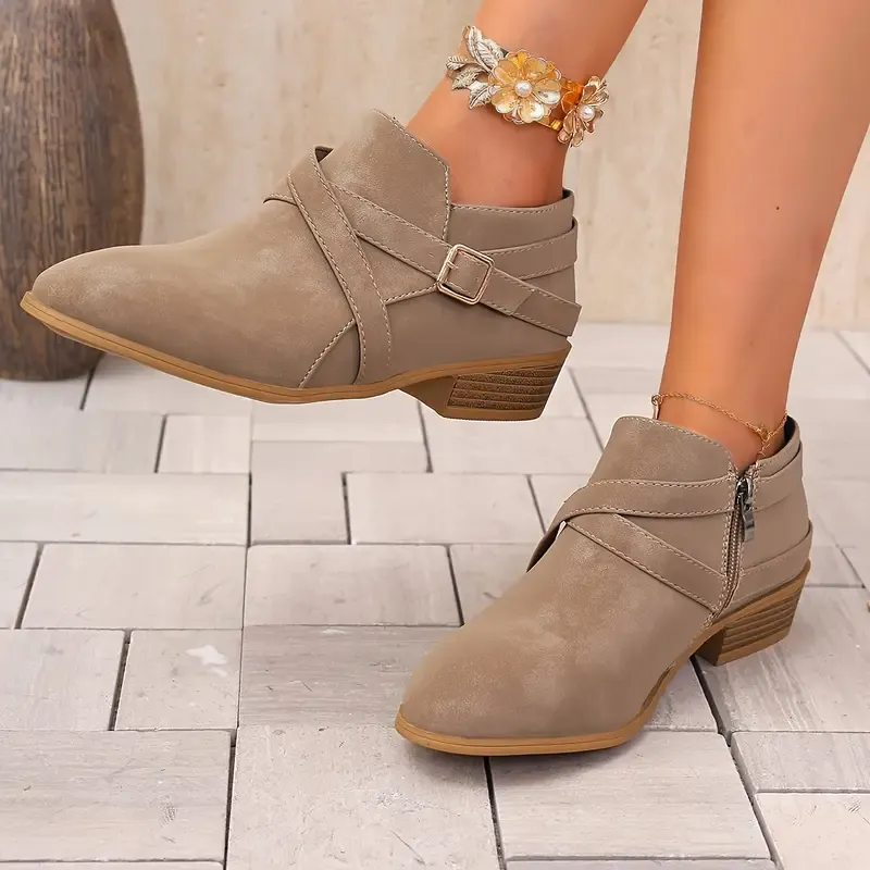 Women's Fashion & Versatile High-End Bullet Style Autumn/Winter Ankle Boots