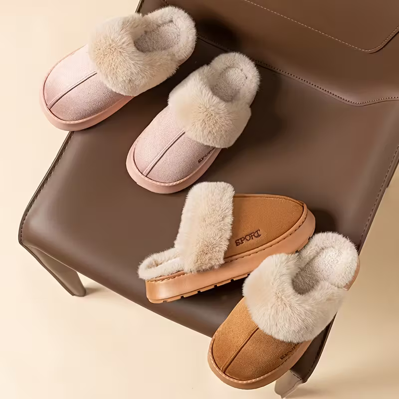 [Copy]💖LAST DAY PROMOTION 56% OFF💖Women's Non-slip Mute Warm Fluffy Shoes Slippers