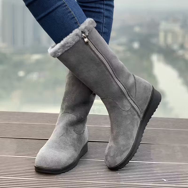 Women's Thickened PWarm Lining Slip-Resistant Mid-Calf Boots