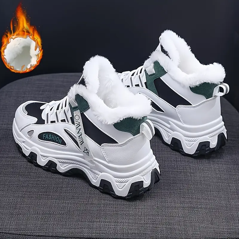 Women's Plus Size Fashionable and Warm Winter Sneakers