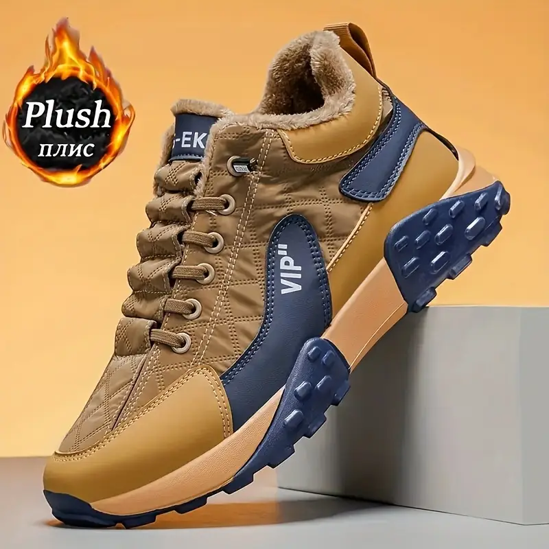 Unisex Winter Warm Anti-Skid Outdoor Boots Plush Lining Sneakers for Hiking, Trekking & Daily Cold-Weather