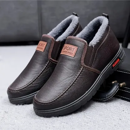 Men's Cold Protection and Warmth Velvet Winter Shoes Boots