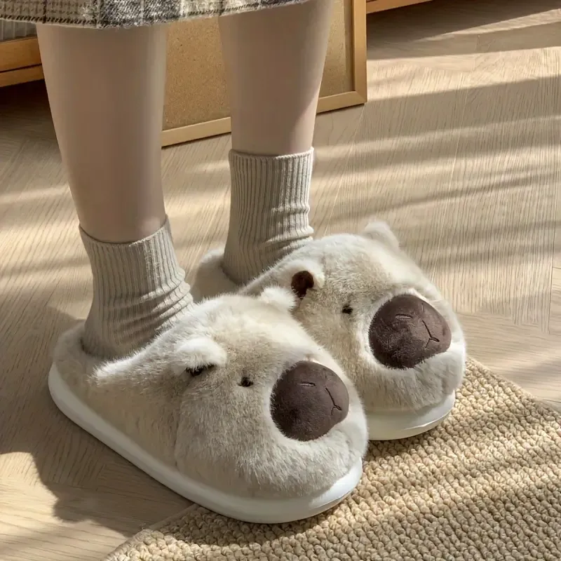 Women's Cozy Cute Capybara Non-Slip Warm Indoor Slippers/Shoes