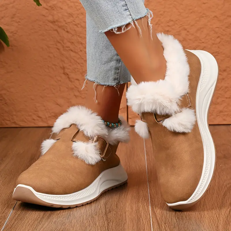 Women's Warm and Cozy Plush Winter Indoor/Outdoor Shoes Boots (Wide Widths Available)