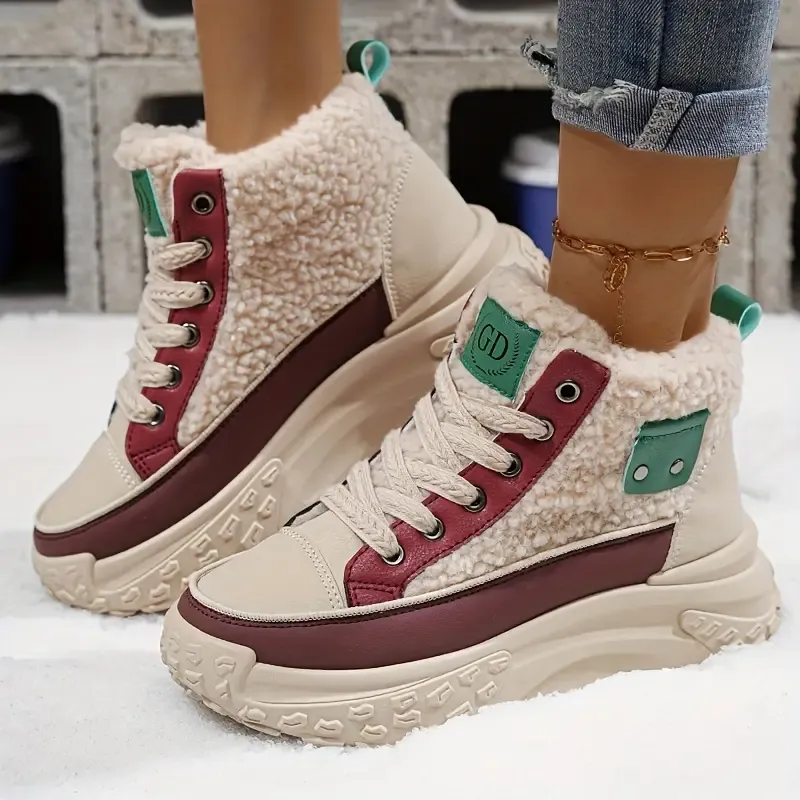 Trendy Hot Women's Thickened Warm Sneakers Shoes Boots