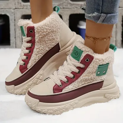 Trendy Hot Women's Thickened Warm Sneakers Shoes Boots