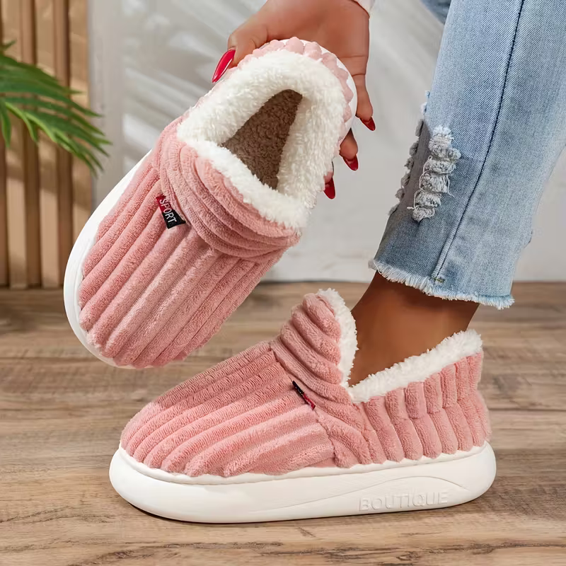 Unisex Cozy & Warm Winter Slippers Slip-On Indoor/Outdoor House Shoes