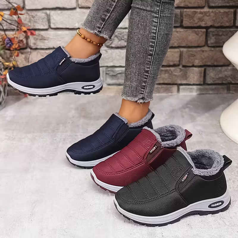 [Copy]Women's Warm & Lightweight Plush Lined Interior Non-Slip Winter Slip-On Boots