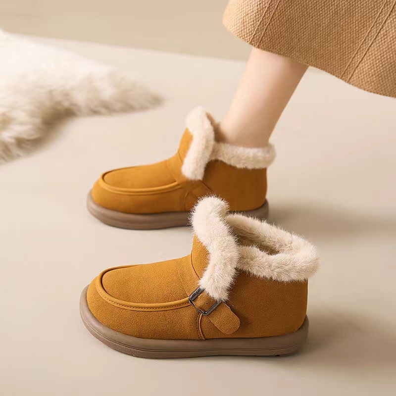 Women's Thick Plush Warm Slip-on Winter Boots