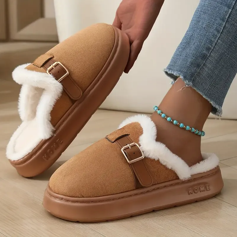 Women's Cozy Soft Slip-On House Shoes Fleece Slippers Indoor/Outdoor Footwear for Home, Office, or Casual Outings