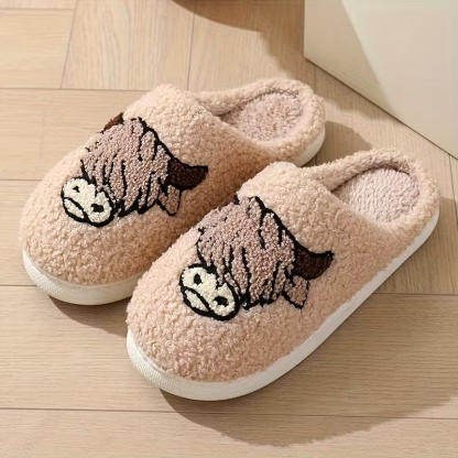 Women's Comfortable & Lightweight Highland Cow Indoor Slippers