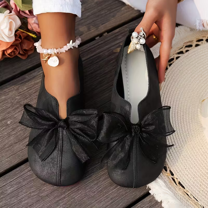 Women's Elegant & Comfortable & Lightweight Bowknot Slip-On Flats Casual Shoes