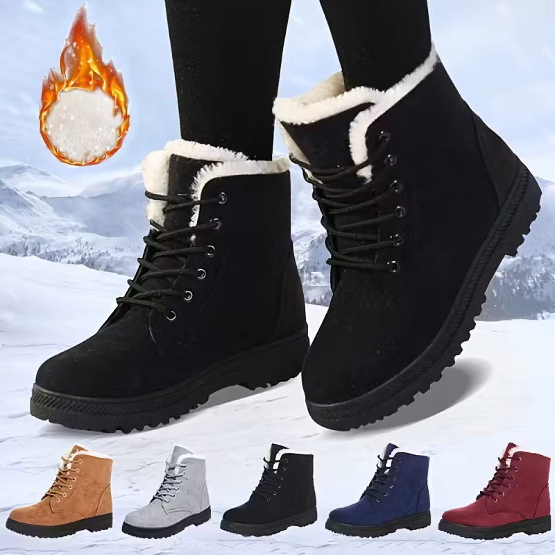 Last Day Promotion 70% OFF - Women Wool Lined Water Resistant Non-Slip Snow Boots, Orthopedic Winter Walking Shoes