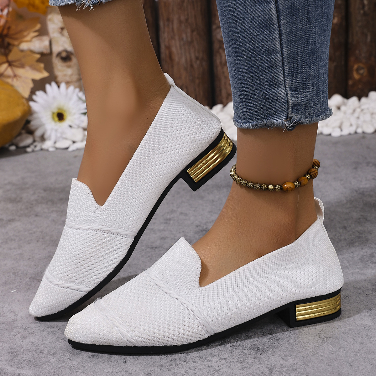 Women's Fashion Breathable Knit Slip-On Shoes