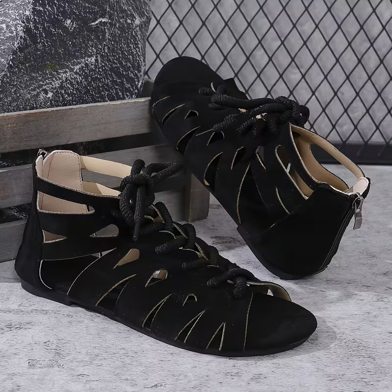 Women's Comfortable Vintage Lace-Up Roman Sandals