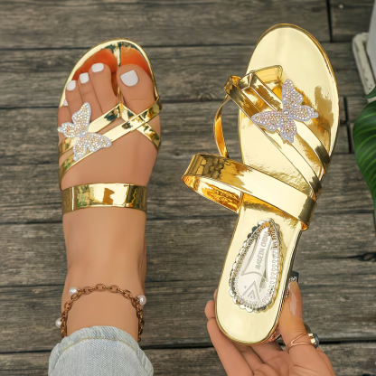 Women's Open Toes Flat Summer Sandals for Beach Vacations