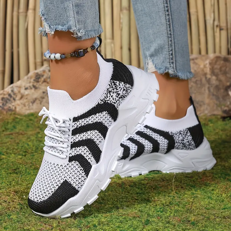 Women's Stylish Breathable Mesh Platform Sneakers Sports Shoes for Outdoor