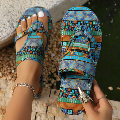 Women's Comfortable Camouflage Flip flops Beach Sandals Slippers