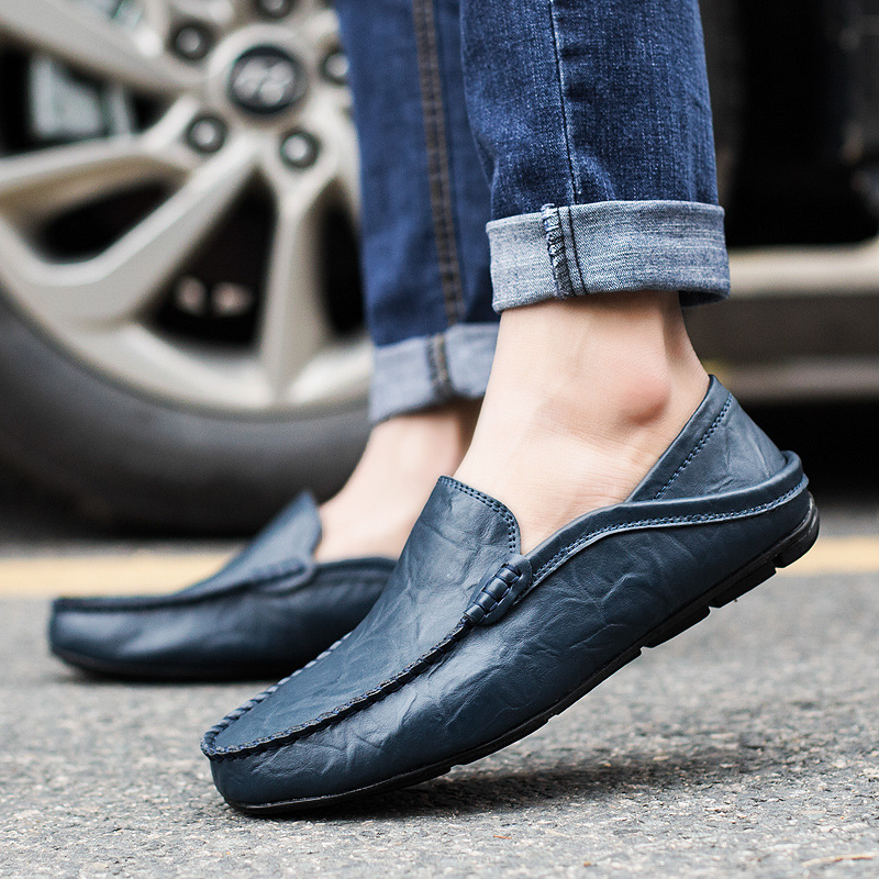 Men's Classic Soft‑Leather Slip‑On Loafers