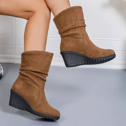 Women's Comfortable Non-Slip Wedge Ankle Boots