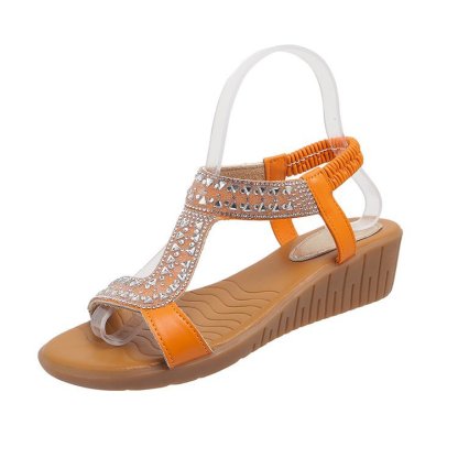 Women's Bohemian Rhinestone Comfortable Wedge Sandals