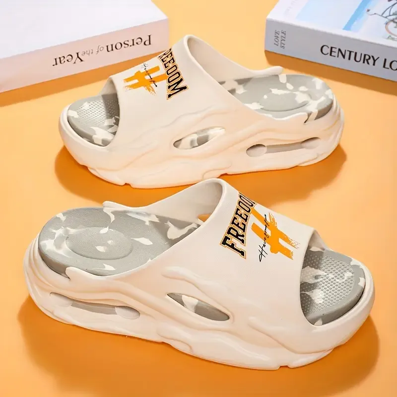 Men's Trendy Street Style Open Toe Breathable Non-Slip Slippers Footwear