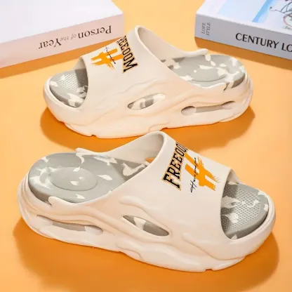 Men's Trendy Street Style Open Toe Breathable Non-Slip Slippers Footwear