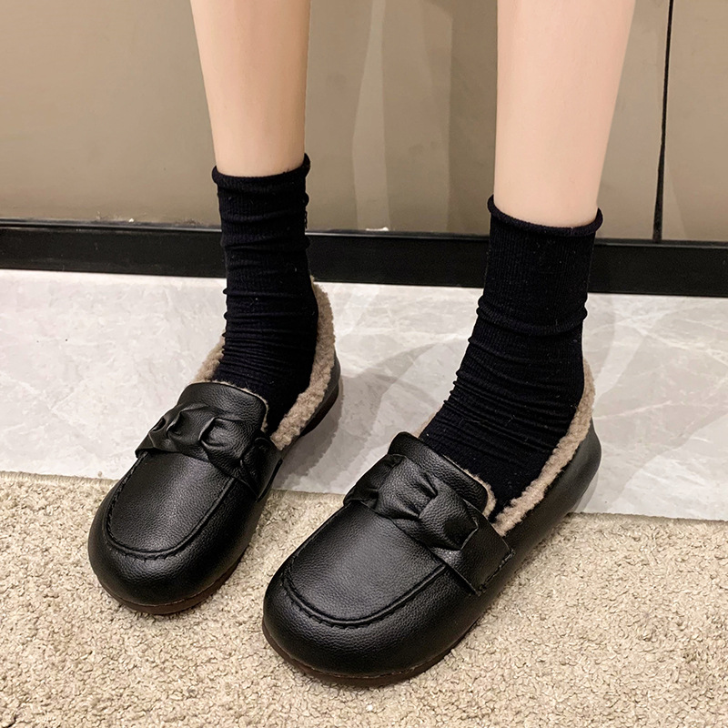 Women's Comfortable and Warm Leather Flat Shoes