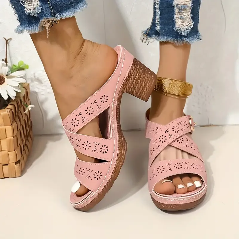 Women's Stylish & Comfortable Slip-On Platform Wedge Sandals