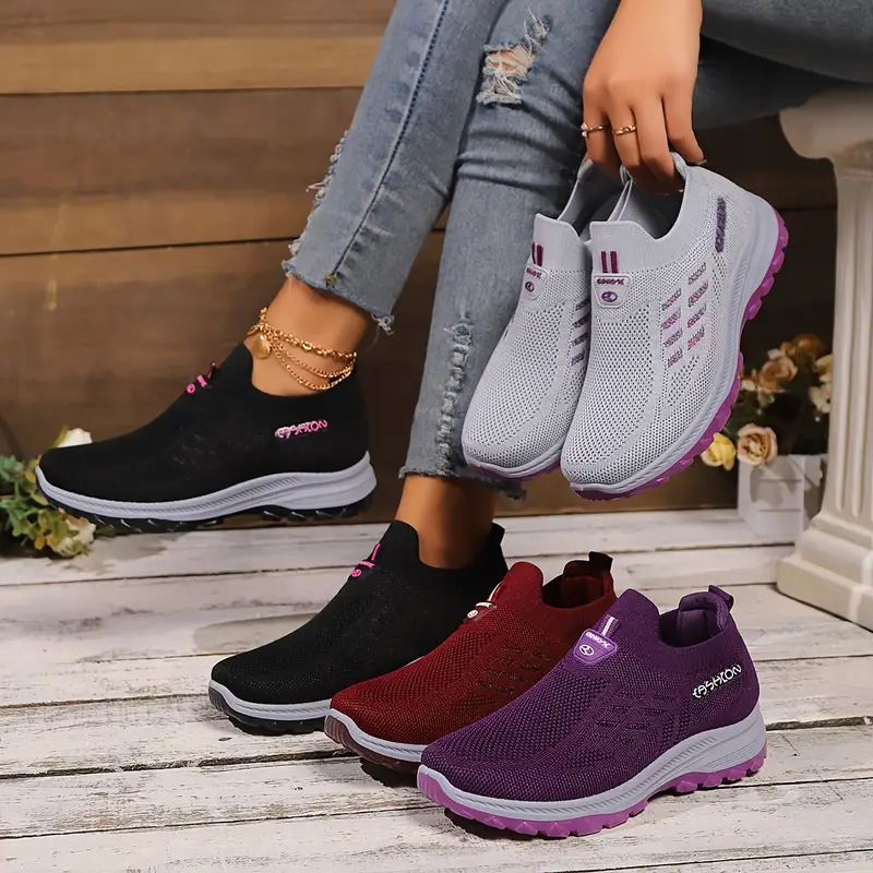 Women's New Comfortable & Breathable Slip-On Walking Shoes Sneakers