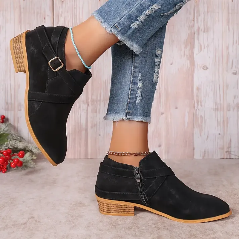 Women's Fashion & Versatile High-End Bullet Style Autumn/Winter Ankle Boots