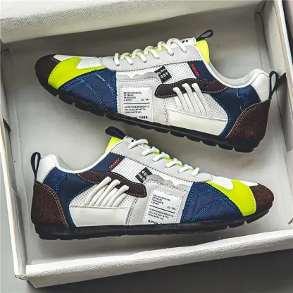Men's Stylish Contrasting Designs Breathable Comfortable Non-Slip Sneakers 