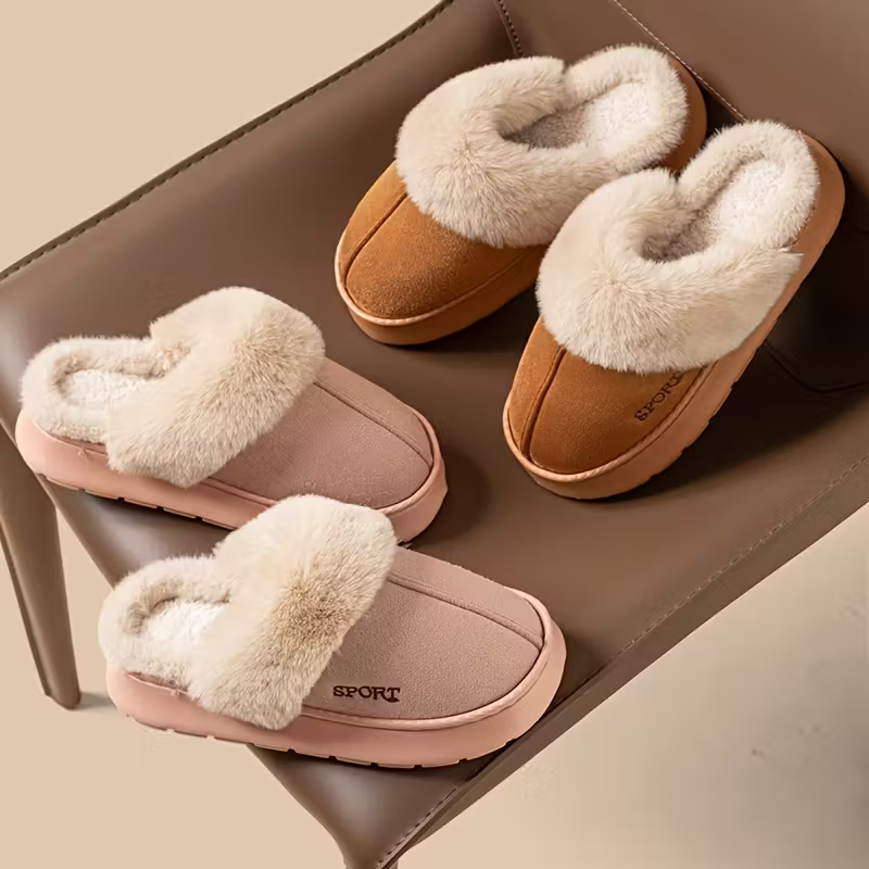 [Copy]💖LAST DAY PROMOTION 56% OFF💖Women's Non-slip Mute Warm Fluffy Shoes Slippers