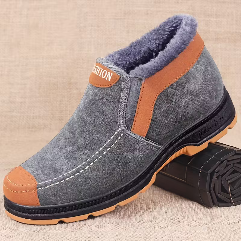Men's Plush Lined Ankle Snow Boots for All-Season Hiking & Outdoor Footwear
