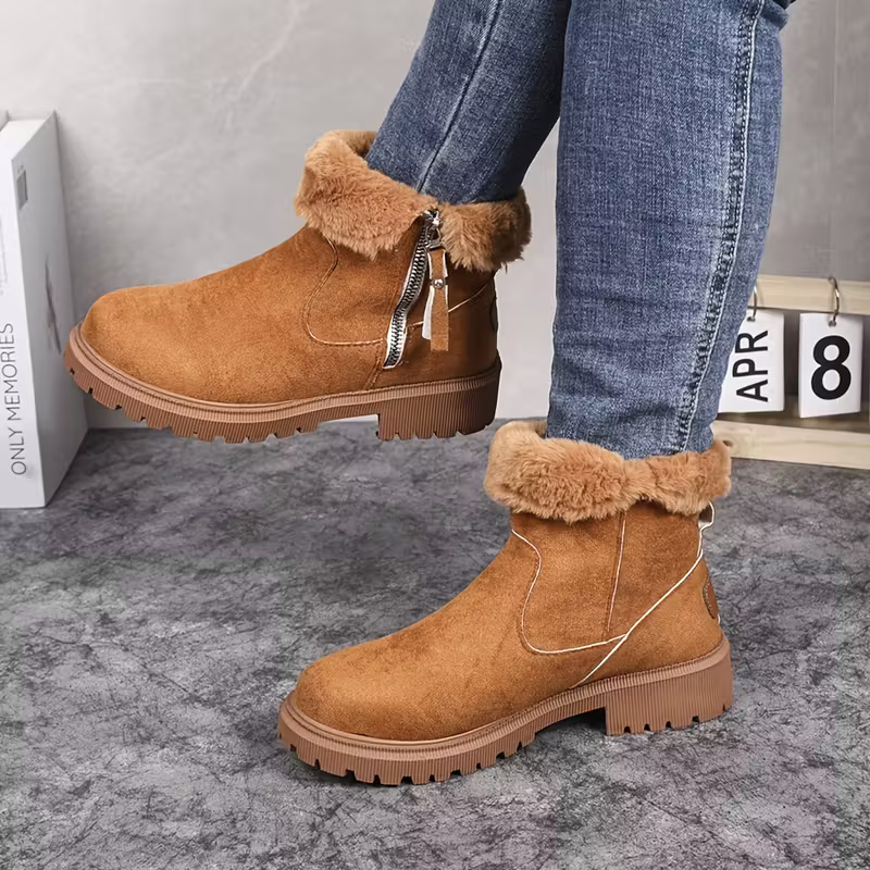 Women's Thick Warm Plush-Lined Slip-Resistant Boots for Outdoor Winter 