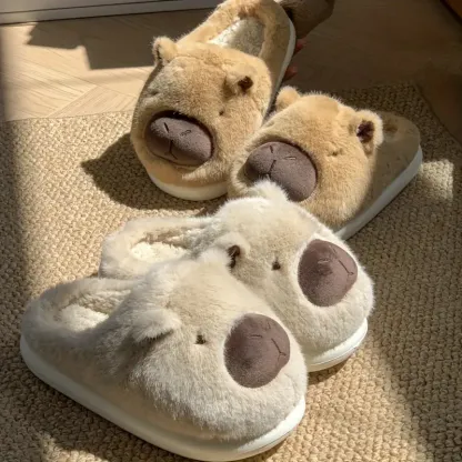 Women's Cozy Cute Capybara Non-Slip Warm Indoor Slippers/Shoes