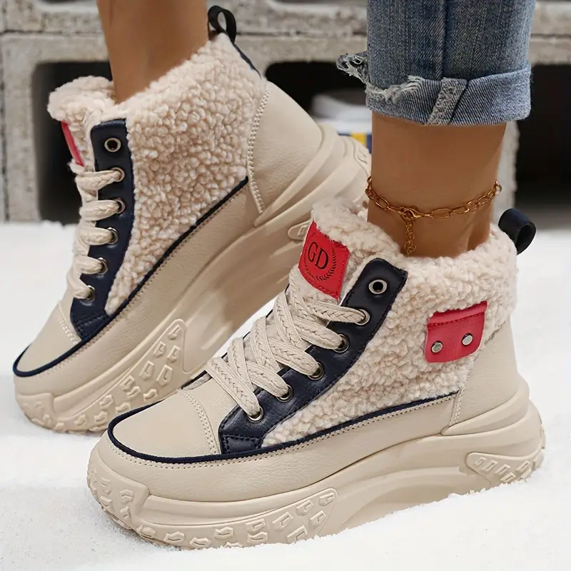 Trendy Hot Women's Thickened Warm Sneakers Shoes Boots
