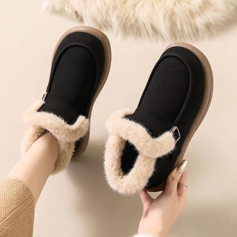 Women's Thick Plush Warm Slip-on Winter Boots