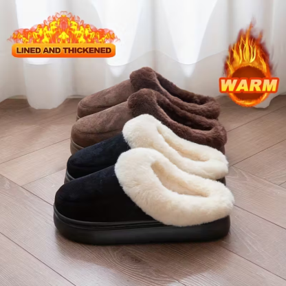 Unisex Thickened Warmth Non-Slip Plush Slippers