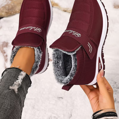 Women's Warm Slip-Resistant Winter Boots Slip-on Shoes