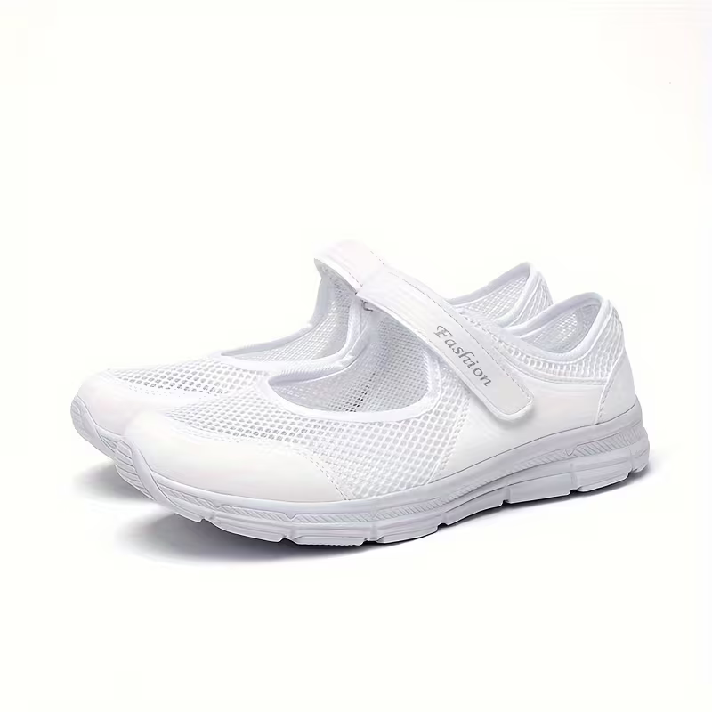 Women's Breathable Mesh Hook And Loop Walking Shoes Orthopedic Sneakers