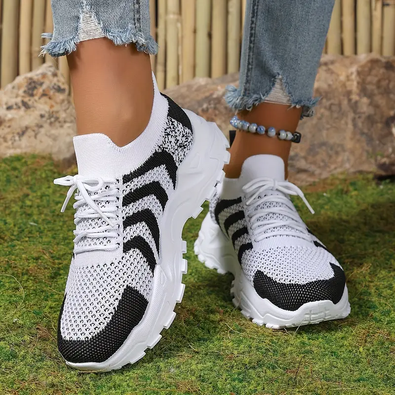 Women's Stylish Breathable Mesh Platform Sneakers Sports Shoes for Outdoor