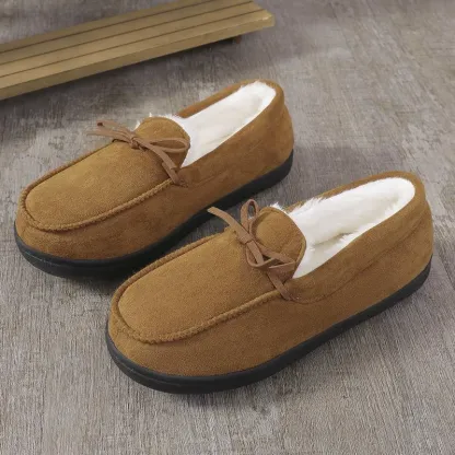 Women's Warm Fleece Moccasin Slippers Bow Detail Indoor/Outdoor Shoes