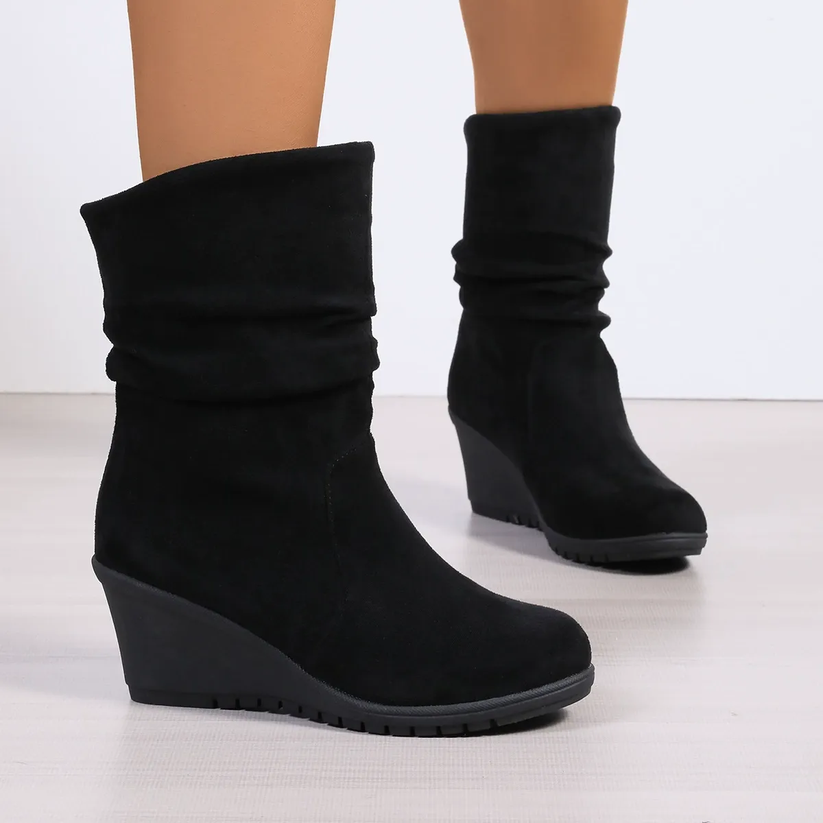 Women's Comfortable Non-Slip Wedge Ankle Boots