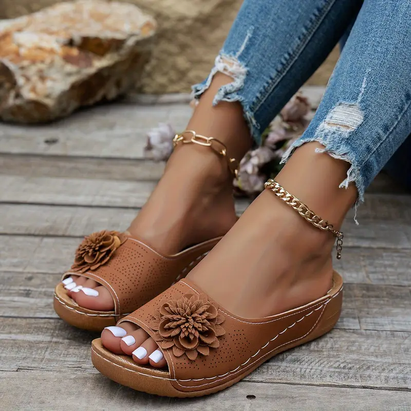 Women's Elegant Comfortable Slip-On Slide Sandals